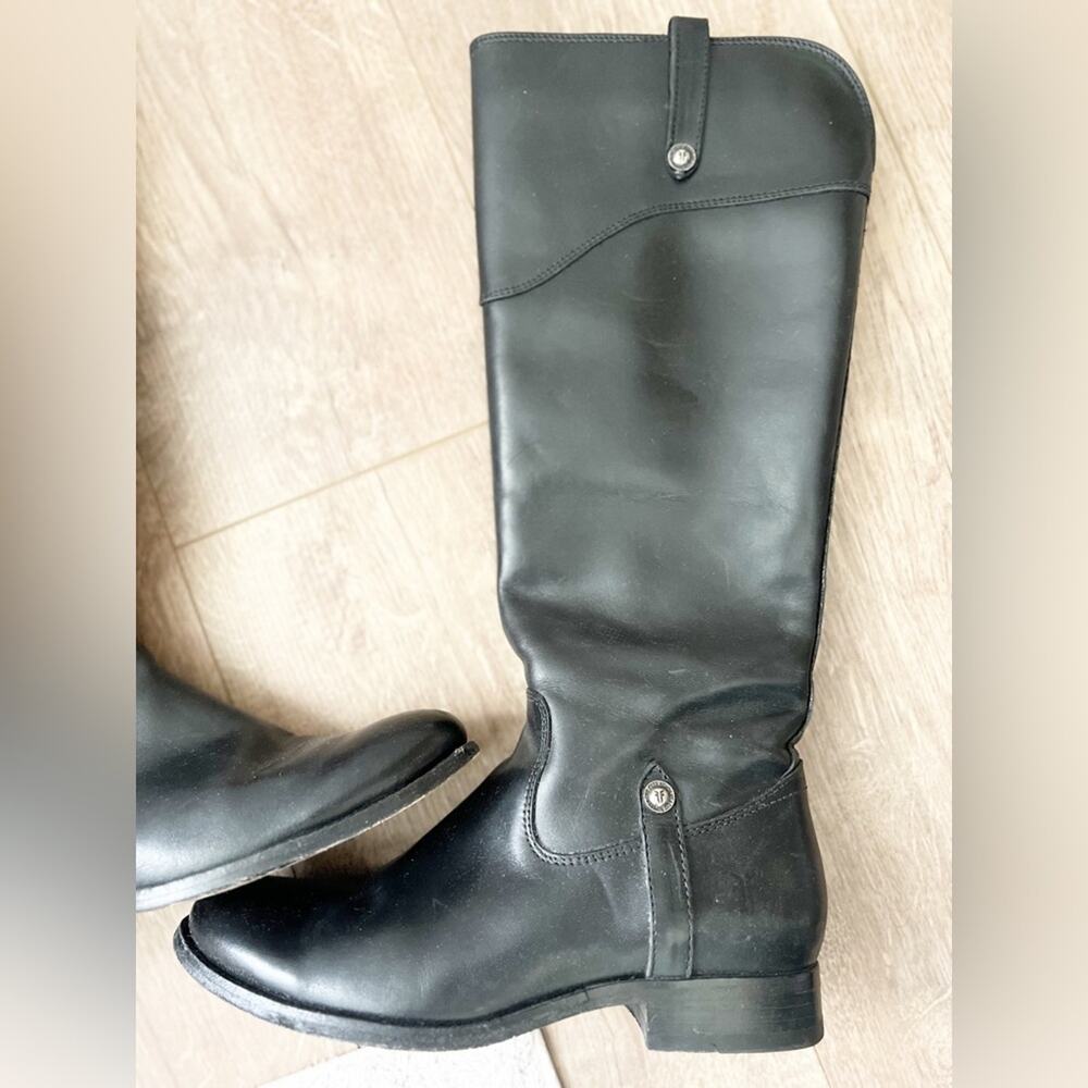 Frye Melissa Black Tall Leather Western Equestrian Riding Boots Women’s Size 7.5 - Picture 7 of 15